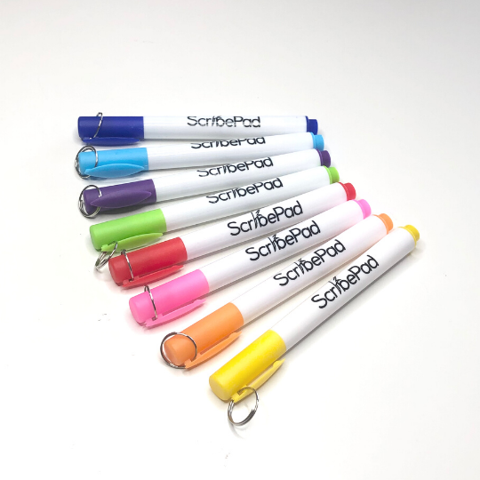 Scribepad & Mini Wet-erase Marker Bundle A Dry-erase Notepad Attached to a  Retractable Badge Reel. Medical Worker, Nurse, Teacher Gifts 